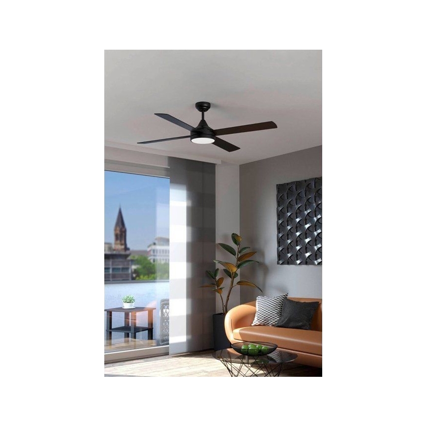 Eglo - LED Dimmelhető mennyezeti ventilátor LED/20W/230V + távirányító fekete