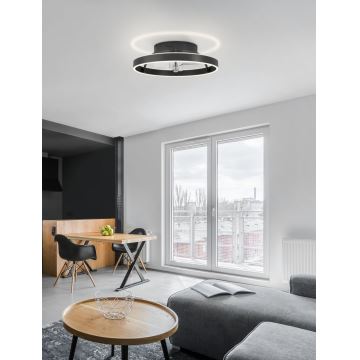 Eglo - LED Dimmelhető ceiling fan LED/35,6W/230V fekete + távirányító