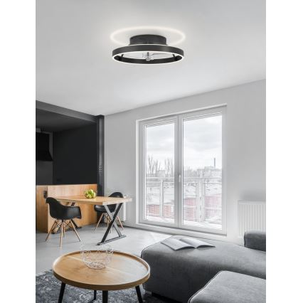 Eglo - LED dimmelhető mennyezeti ventilátor LED/35,6W/230V fekete + távirányító