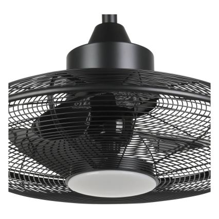 Eglo - LED mennyezeti ventilátor LED/15W/230V Ø 53 cm fekete + távirányítóval