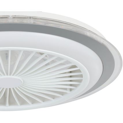 Eglo - LED Dimmelhető mennyezeti ventilátor LED/25,5W/230V fehér/szürke 2700-6500K + távirányító