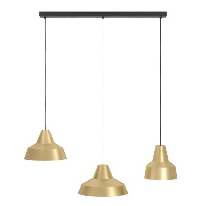 Eglo - Csillár zsinóron 3xE27/40W/230V arany