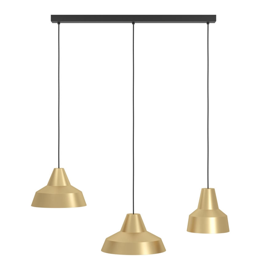 Eglo - Csillár zsinóron 3xE27/40W/230V arany