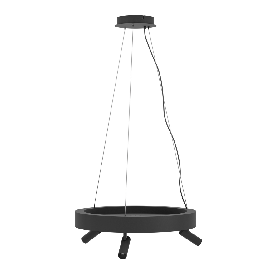 Eglo - LED dimmelhető függeszték kábelre 3xLED/8W/230V + 3xLED/8,5W 3000K fekete + távirányító
