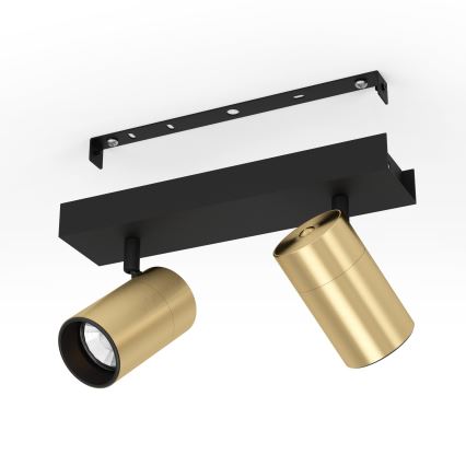 Eglo - LED Spotlámpa 2xGU10/4,5W/230V 3000K fekete/arany
