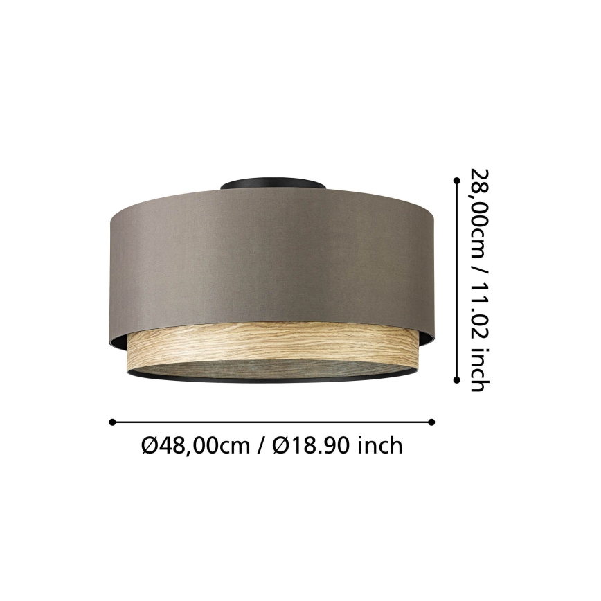 Eglo - Mennyezeti lámpa 1xE27/40W/230V barna