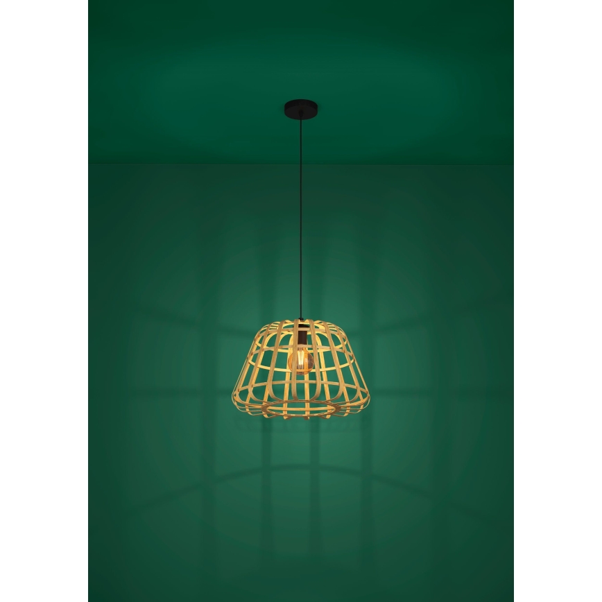 Eglo - Csillár zsinóron 1xE27/40W/230V átm. 50 cm bambusz