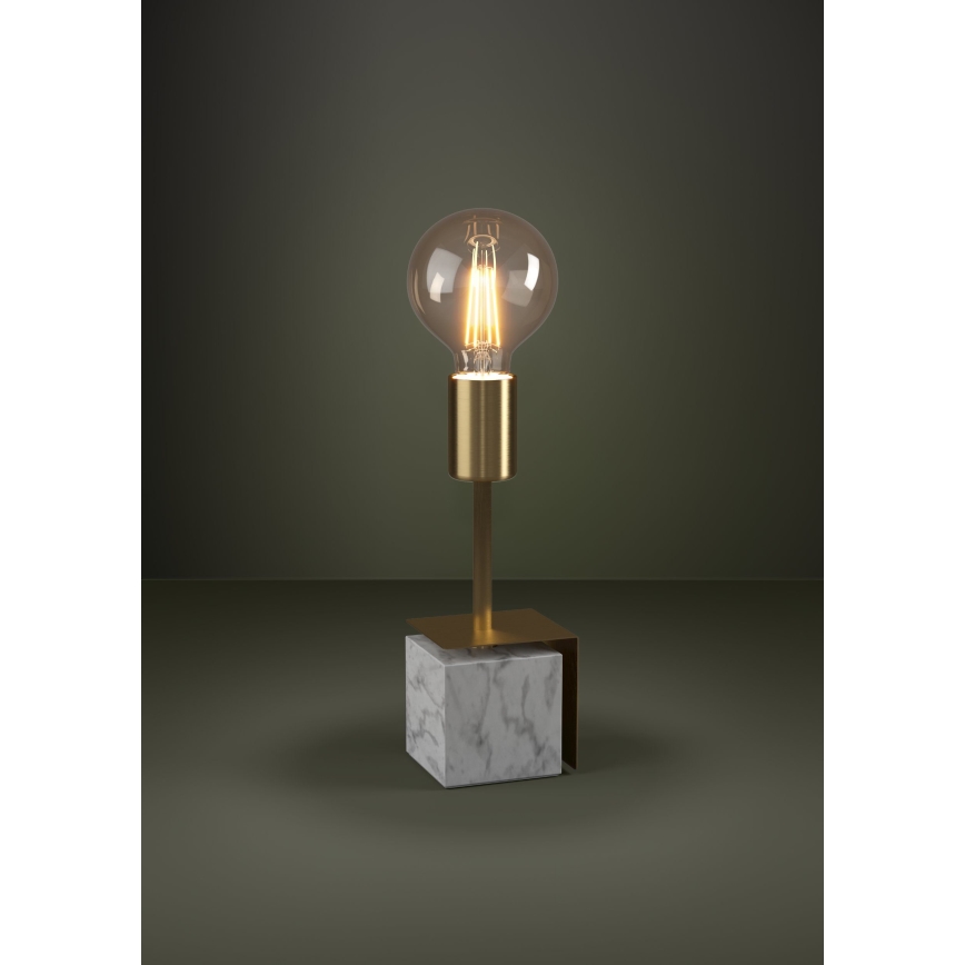 Eglo - Asztali lámpa 1xE27/40W/230V arany/fehér márvány