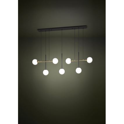 Eglo - Csillár zsinóron 7xE14/40W/230V arany/fekete