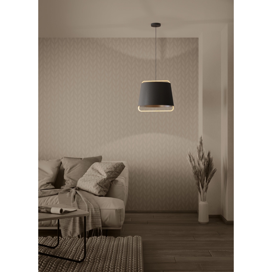 Eglo - Csillár zsinóron 1xE27/40W/230V fekete
