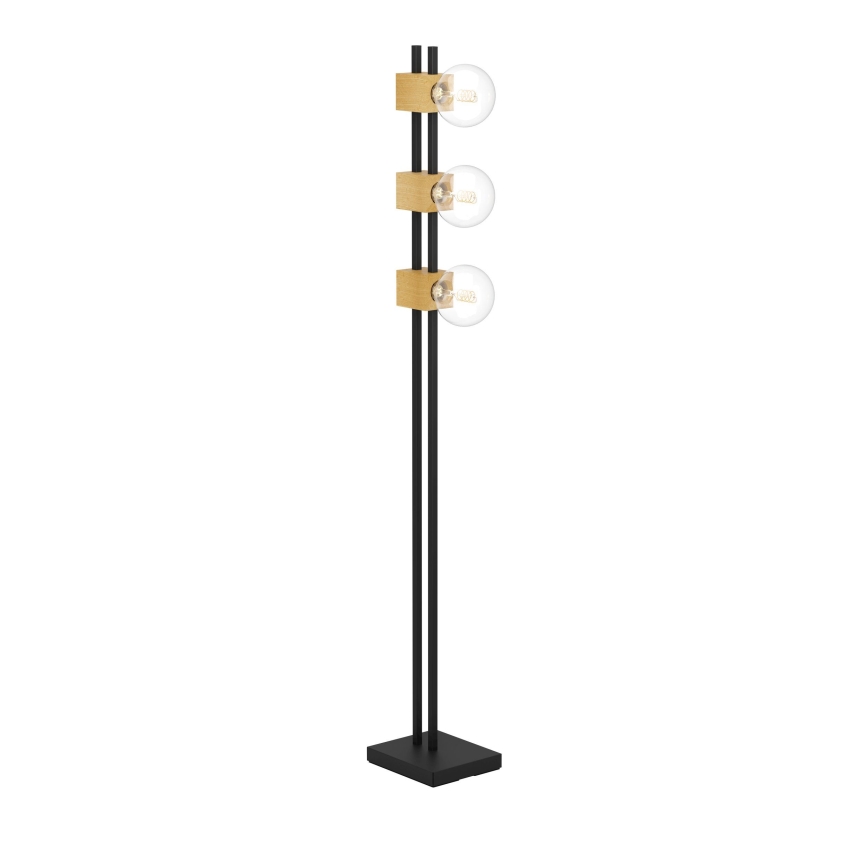 Eglo - Állólámpa 3xE27/40W/230V fekete/barna