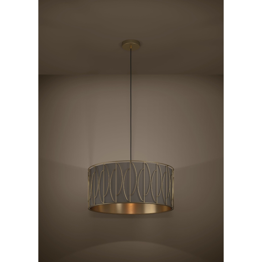 Eglo - Csillár zsinóron 1xE27/40W/230V arany/barna