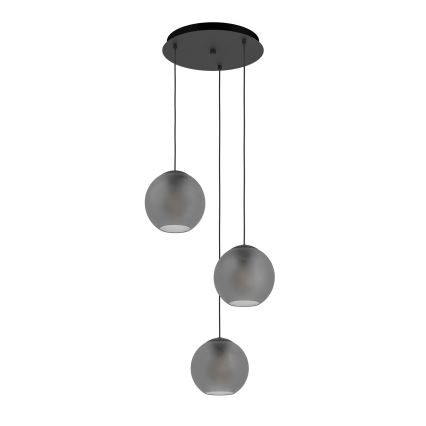 Eglo - Csillár zsinóron 3xE27/40W/230V füstös