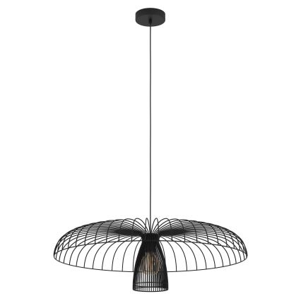 Eglo - Csillár zsinóron 1xE27/60W/230V átm. 77 cm fekete