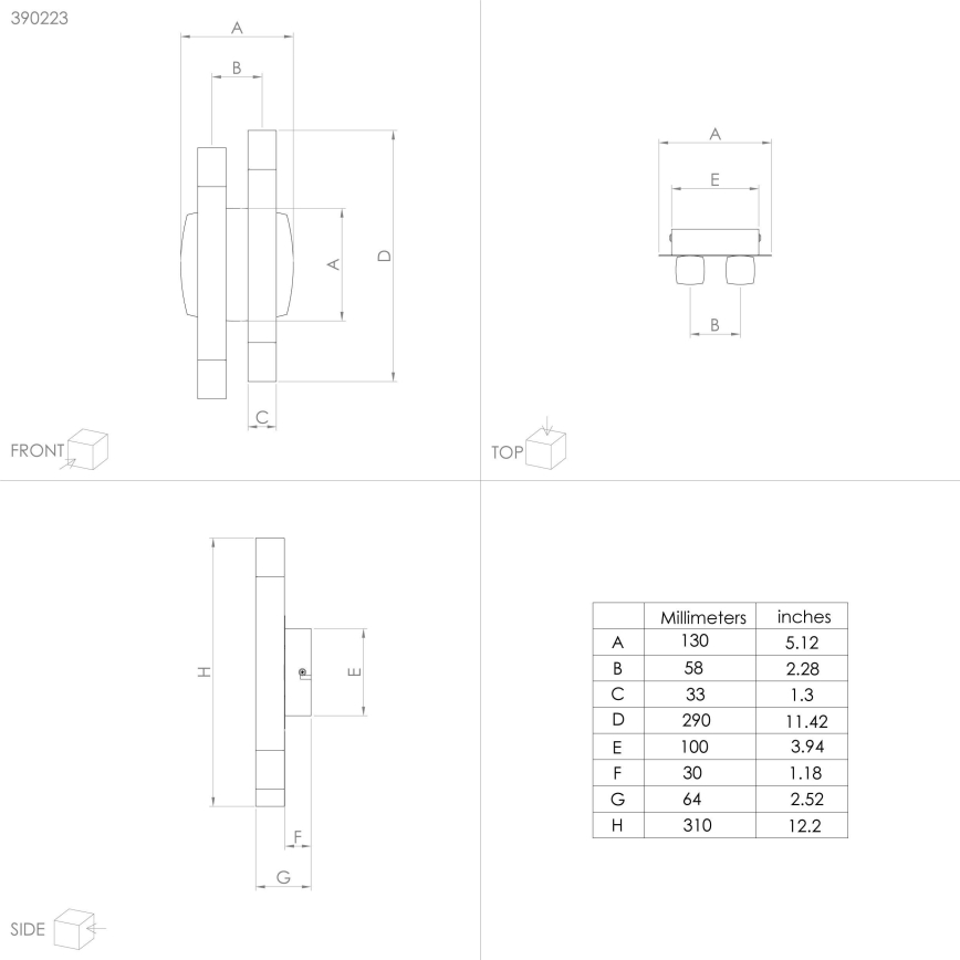 Eglo - LED Fali lámpa 4xLED/3,3W/230V 3000K antracit/arany