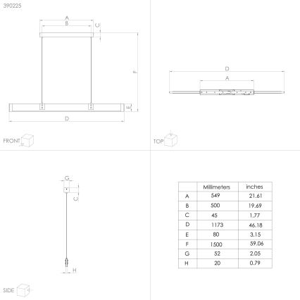 Eglo - LED Dimmelhető csillár zsinóron LED/28,8W/230V 3000K fekete/barna