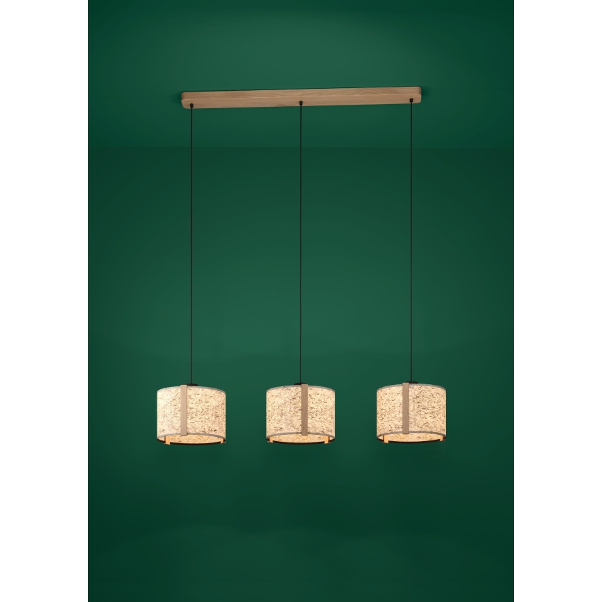 Eglo - Csillár zsinóron 3xE27/25W/230V bézs