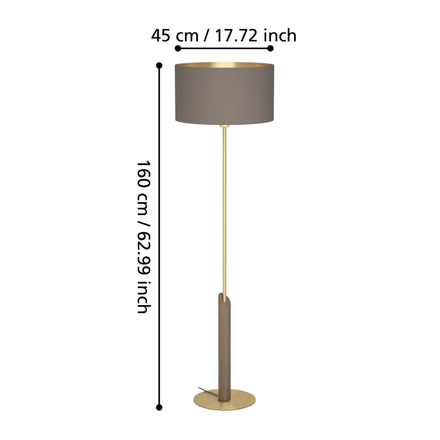 Eglo - Állólámpa 1xE27/40W/230V barna/arany