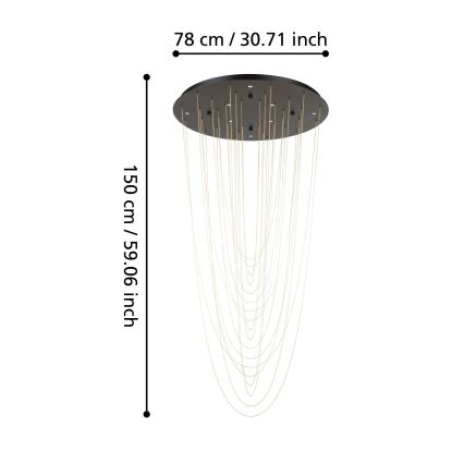 Eglo - LED Dimmelhető mennyezeti lámpa 8xLED/4,2W/230V 3000K