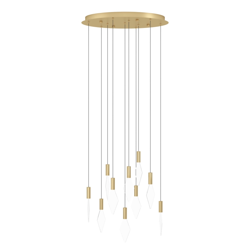 Eglo - LED Dimmelhető csillár zsinóron 10xLED/3W/230V 3000K átm. 58 cm arany