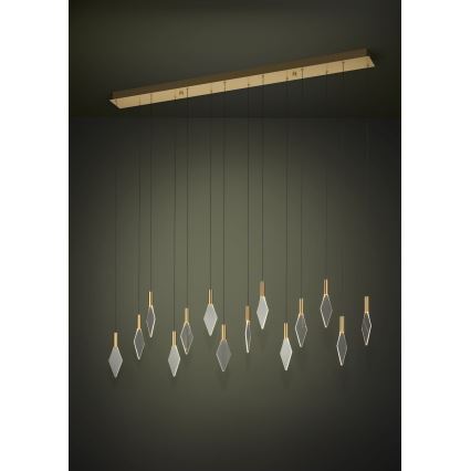 Eglo - LED Dimmelhető csillár zsinóron 14xLED/3,3W/230V 3000K arany