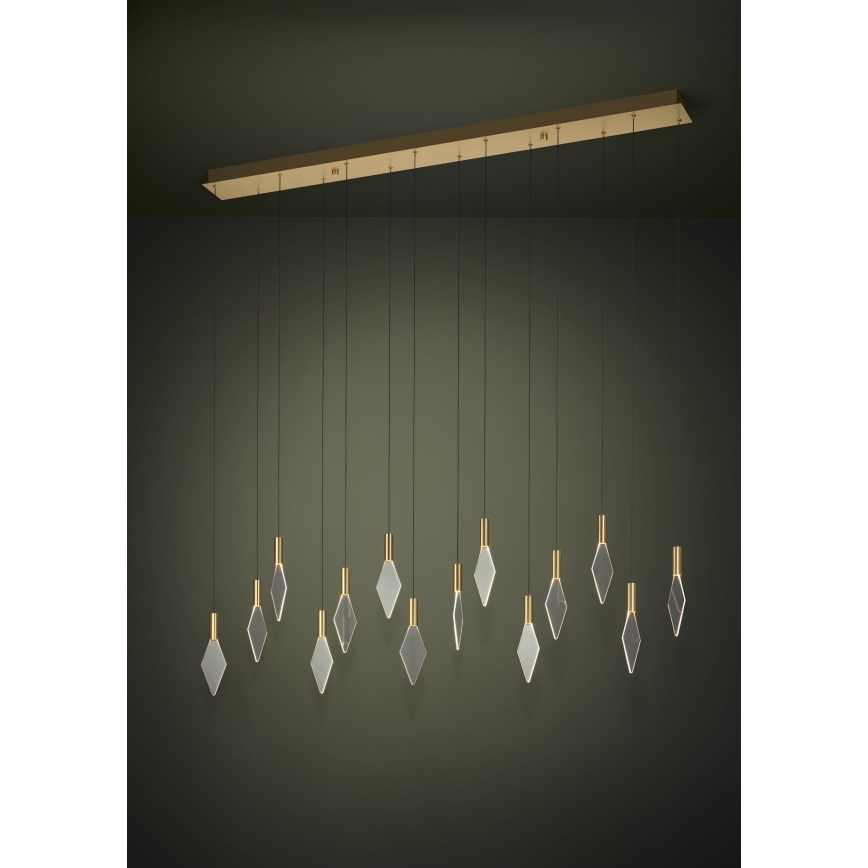 Eglo - LED Dimmelhető csillár zsinóron 14xLED/3,3W/230V 3000K arany