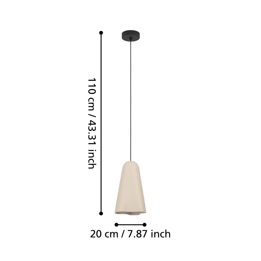 Eglo - Csillár zsinóron 1xE27/40W/230V bézs