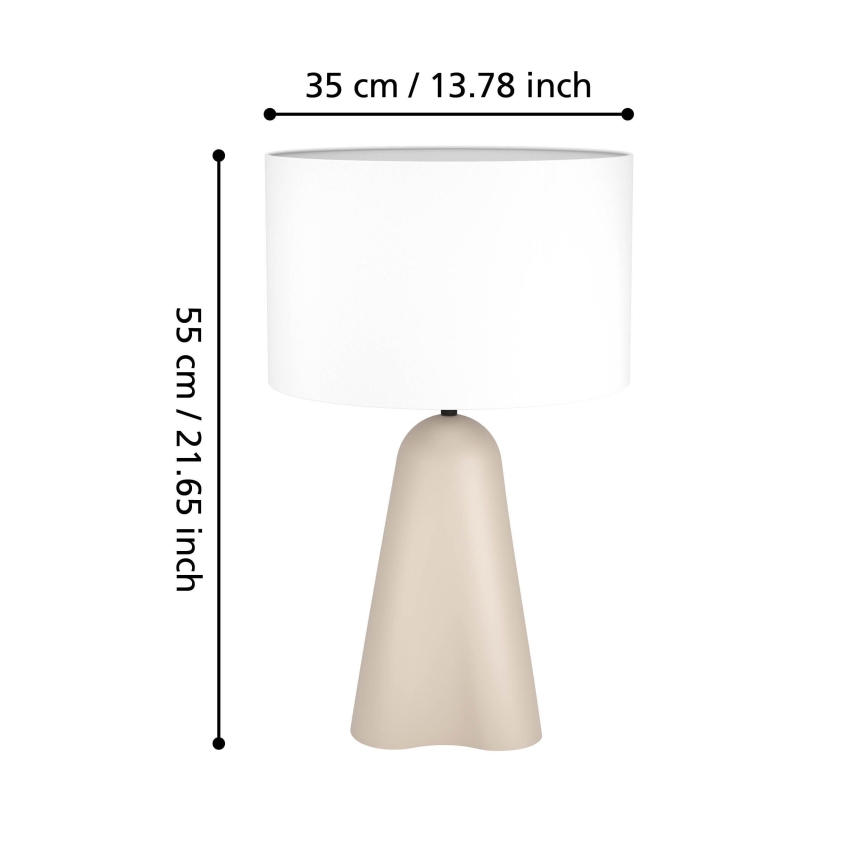Eglo - Asztali lámpa 1xE27/40W/230V bézs