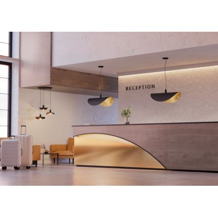 Eglo - Csillár zsinóron 3xE27/40W/230V fekete/arany