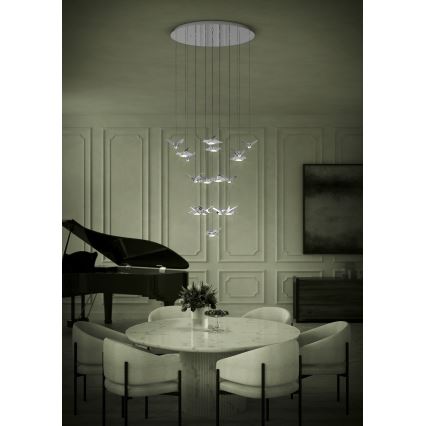Eglo - LED Dimmelhető csillár zsinóron 17xLED/3W/230V 3000K fényezett króm