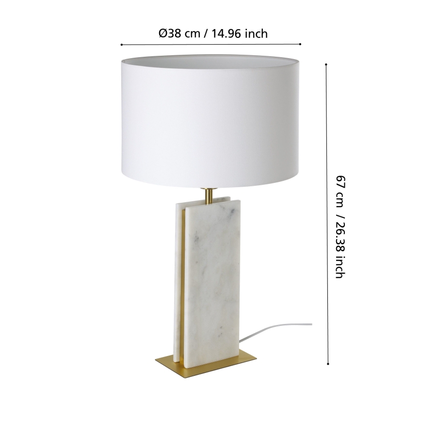 Eglo - Asztali lámpa 1xE27/40W/230V fehér