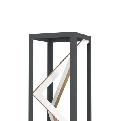 Eglo - LED Dimmelhető állólámpa LED/23W/230V 2700-6500K fekete/arany + távirányítás