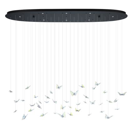 Eglo - LED dimmelhető függőlámpa kábelen 8xLED/4,2W/230V fekete/átlátszó