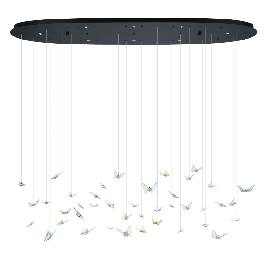 Eglo - LED dimmelhető függőlámpa kábelen 8xLED/4,2W/230V fekete/átlátszó