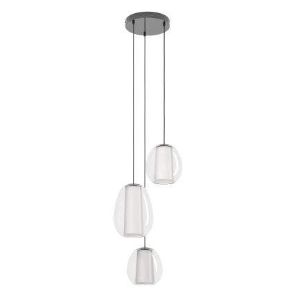 Eglo - fényerőszabályozható LED csillár kábelen LED/7W/230V + 2xLED/5,5W + 3xLED/1,6W 2200-6500K fekete króm
