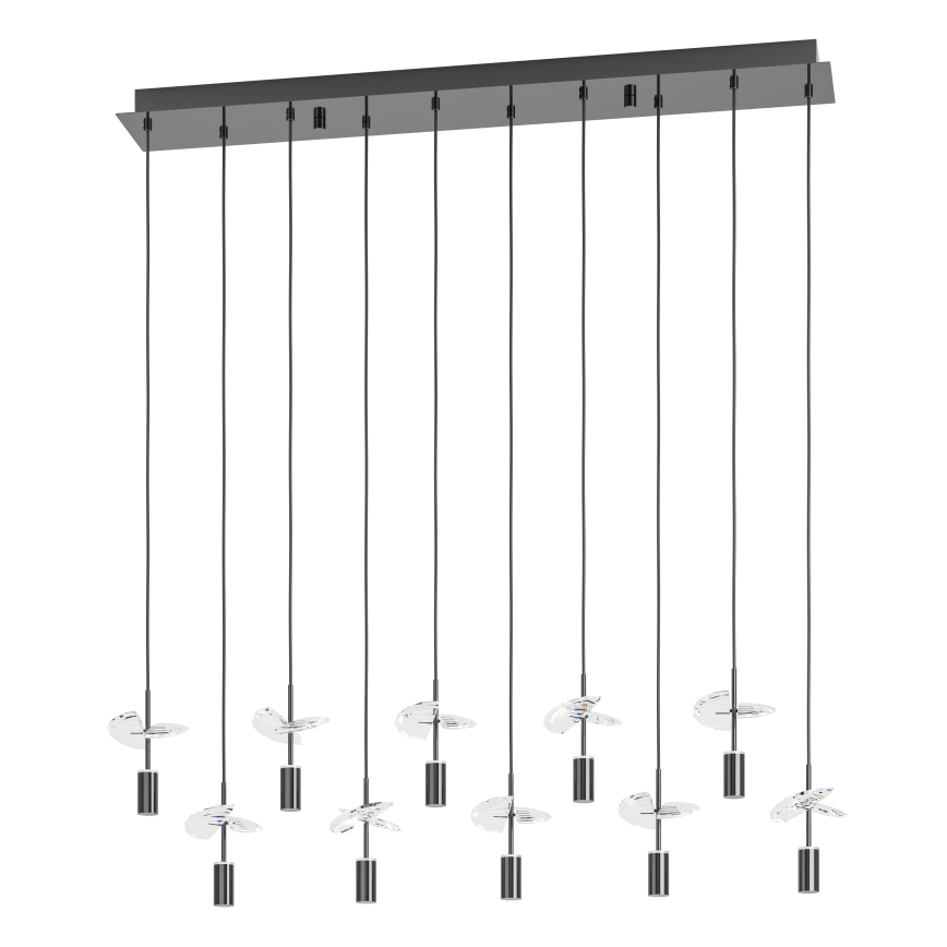 Eglo - LED csillár kábelen 10xLED/2,6W/230V 2200/3000/4000K fényes króm