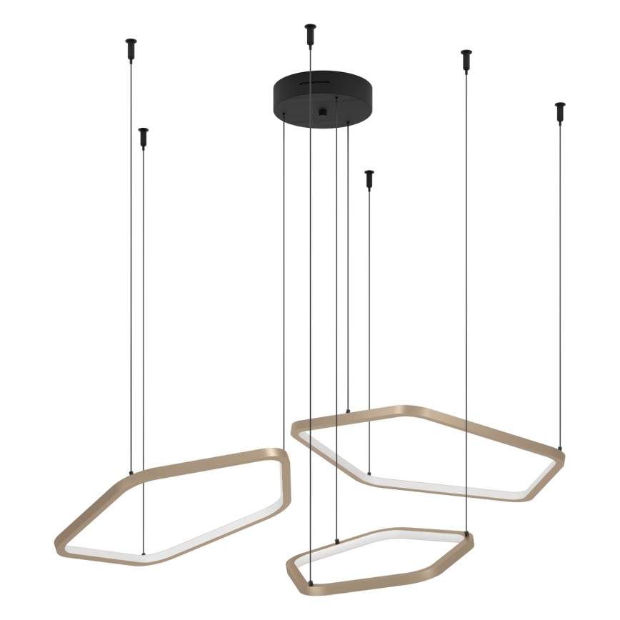 Eglo - LED fényerőszabályozható kábeles függeszték LED/50W/230V sárgaréz + távirányító