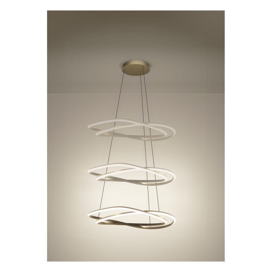 Eglo - Dimmelhető LED függeszték kábellel LED/60W/230V 2200-6500K arany + távirányító