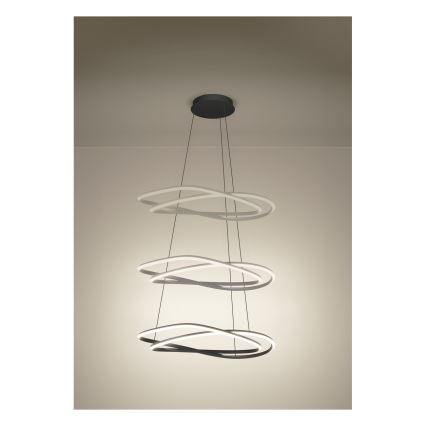 Eglo - LED fényerőszabályozható függőlámpa kábellel LED/60W/230V 2200-6500K szürke + távirányító