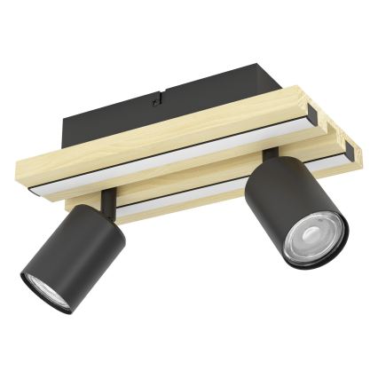 Eglo - LED spotlámpa 2xLED/2,2W/230V + 2xLED/1,2W + 2xLED/2W bézs/fekete