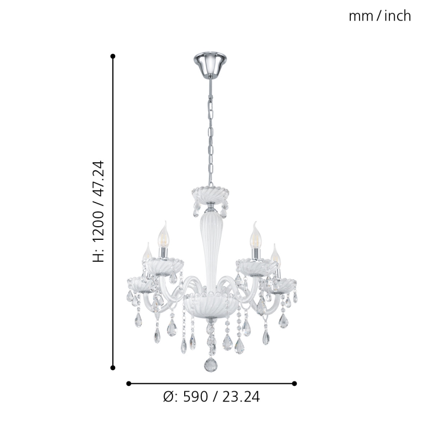 Eglo 39113- Csillár CARPENTO 5xE14/40W/230V