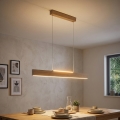 Eglo 39344 - kábeles LED függeszték CLIMENE LED/17W/230V + LED/4,2W tölgy