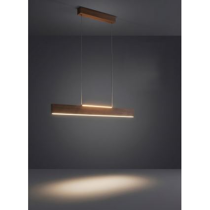 Eglo - LED dimmelhető, kábellel függeszthető csillár LED/21W/230V + LED/8,4W, diószínű