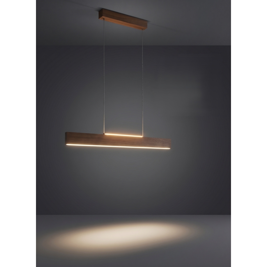 Eglo - LED dimmelhető, kábellel függeszthető csillár LED/21W/230V + LED/8,4W, diószínű