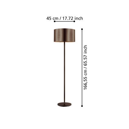 Eglo - Állólámpa 1xE27/60W/230V réz