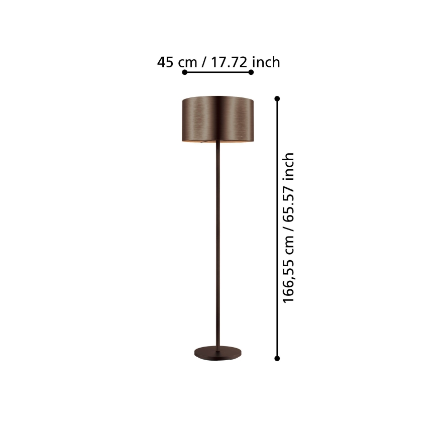 Eglo - Állólámpa 1xE27/60W/230V réz