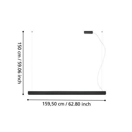 Eglo - LED Dimmelhető csillár zsinóron LED/30,5W/230V + LED/15,5W