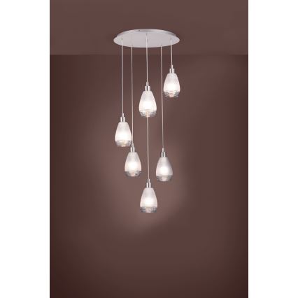 Eglo - Csillár zsinóron 6xE27/60W/230V