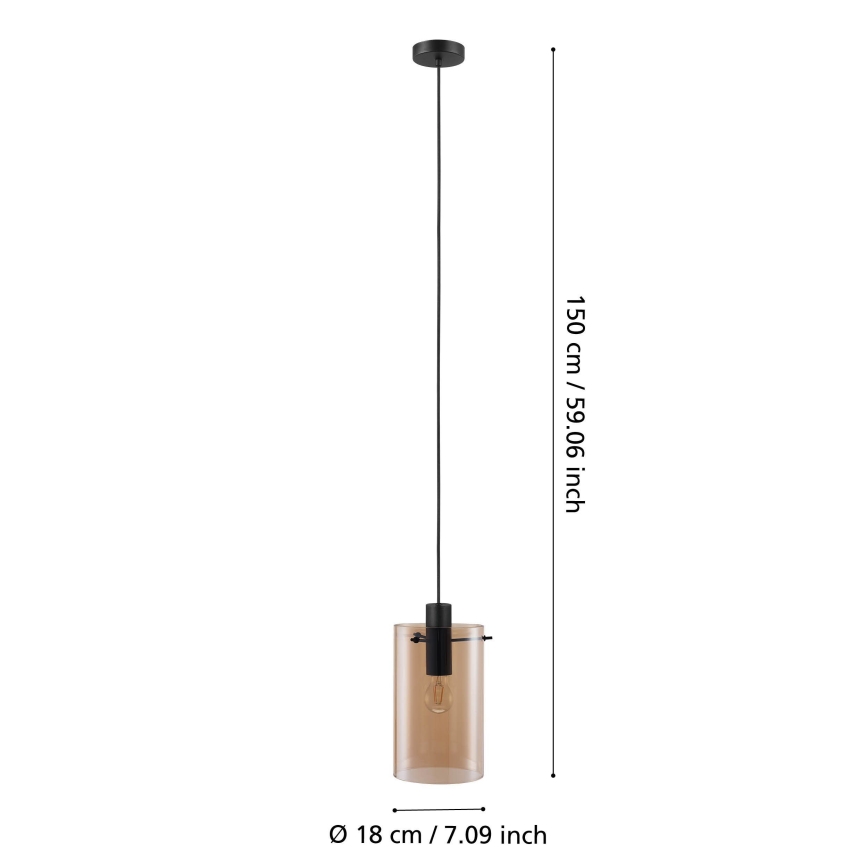Eglo - Csillár zsinóron 1xE27/40W/230V