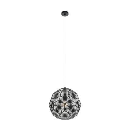 Eglo - Csillár zsinóron 1xE27/60W/230V átm. 41 cm fekete